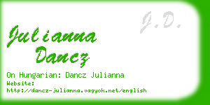 julianna dancz business card